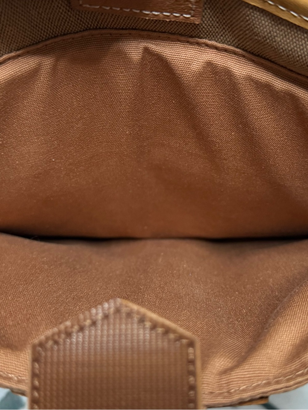 Cole Haan Tan Canvas Backpack with Leather Trim - Picture 5 of 6